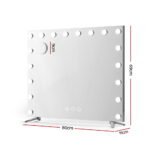 80x65cm Embellir Makeup Mirror Hollywood Vanity with LED Light Silver Legs - Image 2