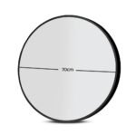 Embellir 2 Wall Mirror Makeup 70cm Home Decor Framed Mirrors Bathroom Round Black - Image 2
