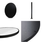 Embellir 2 Wall Mirror Makeup 70cm Home Decor Framed Mirrors Bathroom Round Black - Image 3