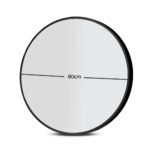 Embellir 2 Wall Mirror Makeup 80cm Home Decor Framed Mirrors Bathroom Round Black - Image 2