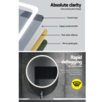 Embellir 2 Wall Mirror 80cm with Led light Makeup Home Decor Bathroom Round Vanity - Image 4