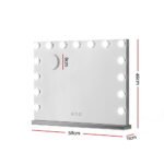 Embellir Makeup Mirror 58x46cm Hollywood Vanity with LED Light Tabletop Wall - Image 2