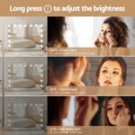 Embellir Makeup Mirror 58x46cm Hollywood Vanity with LED Light Tabletop Wall - Image 5