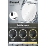 Embellir Wall Mirror 70cm with Led light Makeup Home Decor Bathroom Round Vanity - Image 5