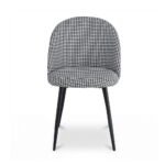 Artiss Dining Chairs Set of 2 Linen Solid Curved Houndstooth - Image 3