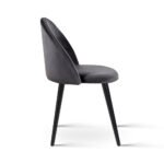 Artiss Dining Chairs Set of 2 Velvet Solid Curved Dark Grey - Image 4