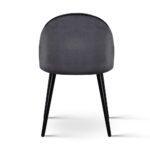 Artiss Dining Chairs Set of 2 Velvet Solid Curved Dark Grey - Image 5