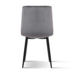 Artiss Dining Chairs Set of 4 Velvet Horizontal Slope Grey - Image 5