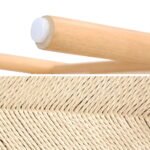 Artiss Dining Chair Wooden Rattan Seat Wishbone Back - Image 4