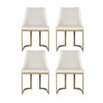 Artiss Dining Chairs Set of 4 Linen Fabric Frame Beige - Image 3