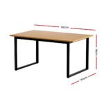 Artiss Dining Table 6 Seater Kitchen Cafe Rectangular Wooden Table 150CM - Image 2