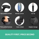 Artiss 8 Point Massage Office Chair Heated Seat Recliner PU Black - Image 6