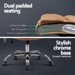 Artiss 8 Point Massage Office Chair PU Leather Brown - Image 7