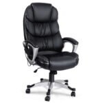 Artiss 8 Point Massage Office Chair Heated Seat PU Black - Image 8