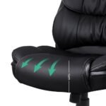 Artiss 8 Point Massage Office Chair Heated Seat PU Black - Image 6