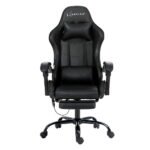 Artiss 6 Point Massage Gaming Office Chair Footrest Black - Image 3