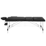 Zenses Massage Table 65cm Portable 3 Fold Aluminium Beauty Bed Black - Image 3