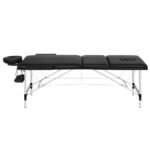 Zenses Massage Table 85cm Portable 3 Fold Aluminium Beauty Bed Black - Image 3