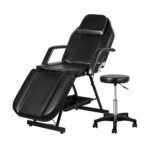 Zenses Massage Table Adjustable Salon Bed Chair 3-Fold Black - Image 7
