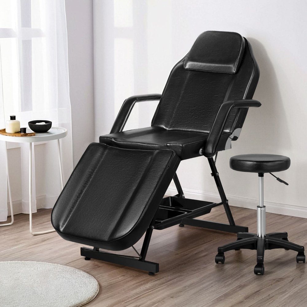 MT-CHR-F3-BK-80-197374-06.jpg Zenses Massage Table Adjustable Salon Bed Chair 3-Fold Black - Image 1