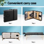 Zenses Massage Table 60cm Portable 3 Fold Wooden Beauty Bed Black - Image 6