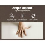 Artiss Wooden Office Chair PU Seat Black Brown - Image 5