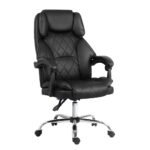Artiss Executive Office Chair Leather Recliner Black - Image 7