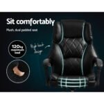 Artiss Executive Office Chair Leather Recliner Black - Image 5