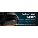 Artiss Executive Office Chair Leather Recliner Black - Image 6