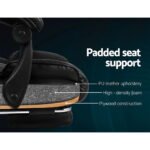 Artiss Executive Office Chair Leather Footrest Black - Image 6