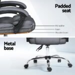 Artiss Executive Office Chair Recliner Grey - Image 7