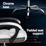 Artiss Executive Office Chair Leather Recliner White - Image 6