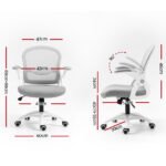 Artiss Mesh Office Chair Mid Back Grey - Image 2