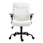 Artiss Executive Office Chair Mid Back White - Image 3