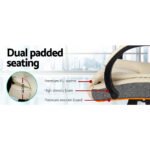 Artiss Executive Office Chair Leather Tilt Beige - Image 4