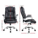 Artiss Executive Office Chair Leather Tilt Black - Image 7