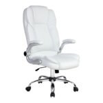 Artiss Executive Office Chair Leather Tilt White - Image 8