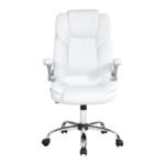 Artiss Executive Office Chair Leather Tilt White - Image 3