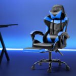 Artiss Gaming Office Chair Recliner Footrest Blue