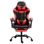 Artiss Gaming Office Chair Recliner Footrest Red - Image 3