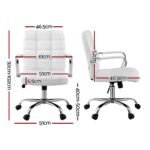 Artiss Office Chair Seat PU Work Computer Desk Chairs - Image 2