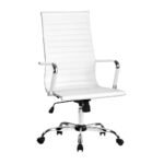 Artiss Office Chair Conference Chairs PU Leather High Back White