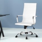 Artiss Office Chair Conference Chairs PU Leather High Back White - Image 8
