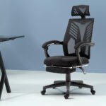 Artiss Mesh Office Chair Recliner Black - Image 7
