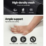 Artiss Mesh Office Chair Recliner Black White - Image 6