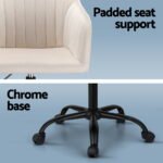 Artiss Office Chair Velvet Seat Cream - Image 6