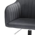 Artiss Office Chair Velvet Seat Dark Grey - Image 3