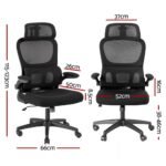 Artiss Ergonomic Office Chair Mesh Chairs Black - Image 2