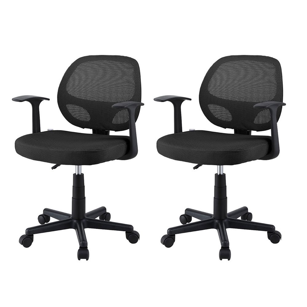 OCHAIR-H-FZ14-BKX2-202503171504-00.jpg Artiss 2x Mesh Office Chair Computer Gaming Desk Chairs Work Study Mid Back Black - Image 1
