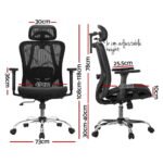 Artiss Ergonomic Office Chair Recline Black - Image 2